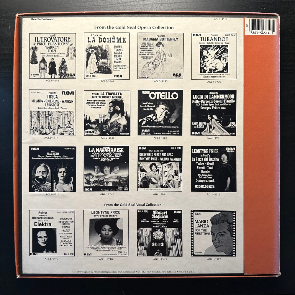 Пуччини - Тоска 2LP (США 1973г.)