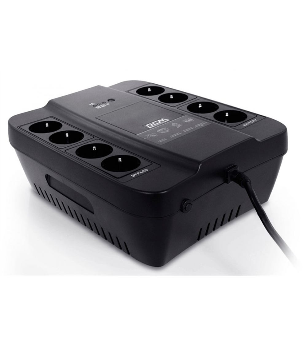 Powercom Back-UPS SPIDER, OffLine, 450VA/270W, Tower, 8xSchuko outlets (4 surge & 4 batt) (332718)