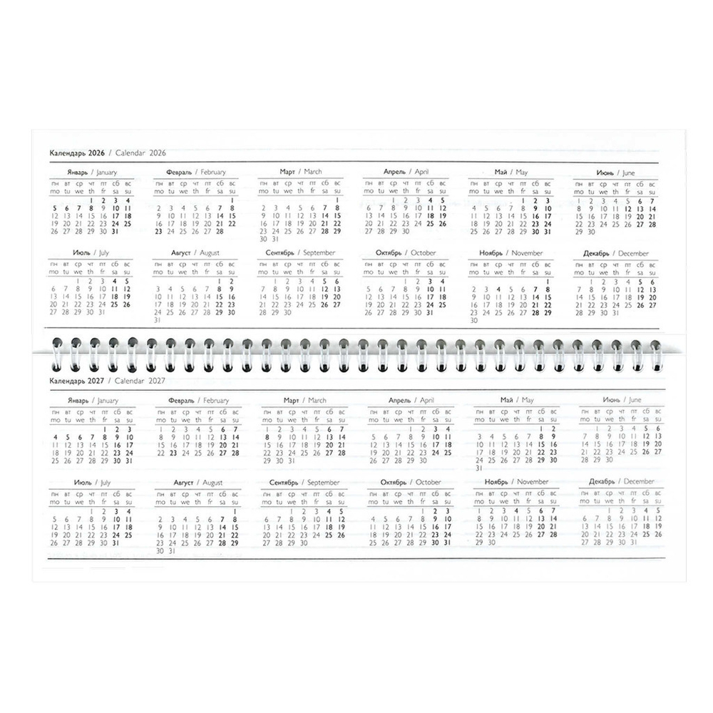 Планинг датированный 2026 г. 290*100 мм на гребне ЭСКАЛАДА Красные и белые пионы (71582)