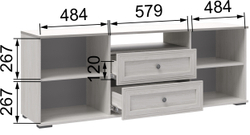 Тумба для ТВ-техники Ричард РТ-1 ясень анкор светлый