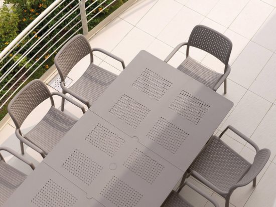 Стол пластиковый раздвижной Libeccio Италия цвет тортора Nardi Италия