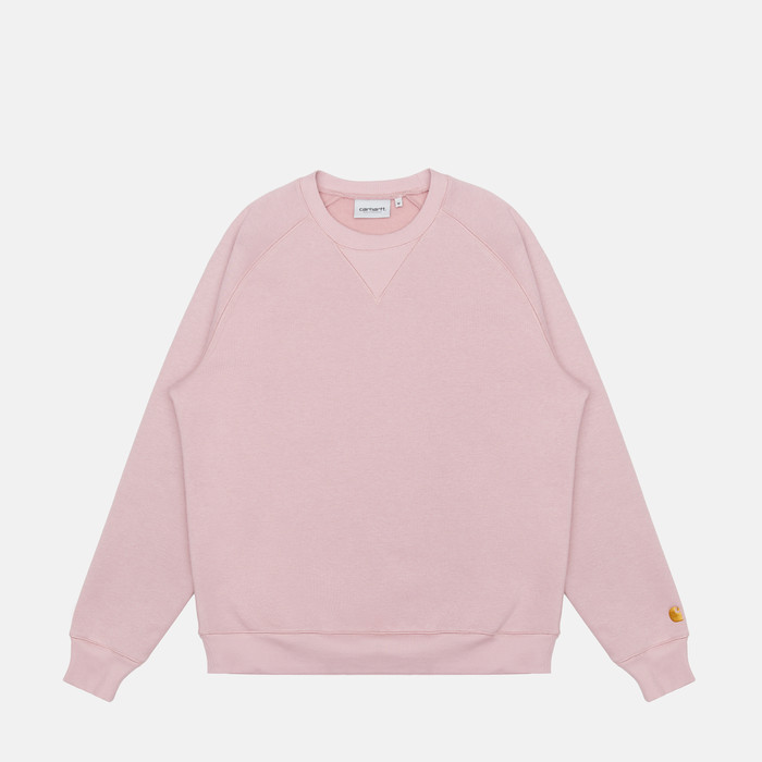 Толстовка мужская Carhartt WIP Chase Sweatshirt артикул:I033660_glassy_pink - купить в магазине Дайс