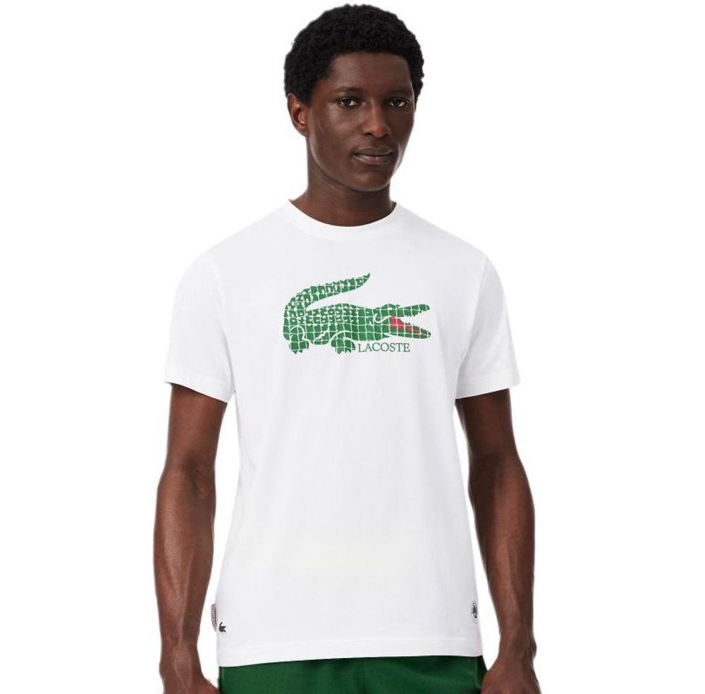 Теннисная футболка Lacoste Roland-Garros Edition - white