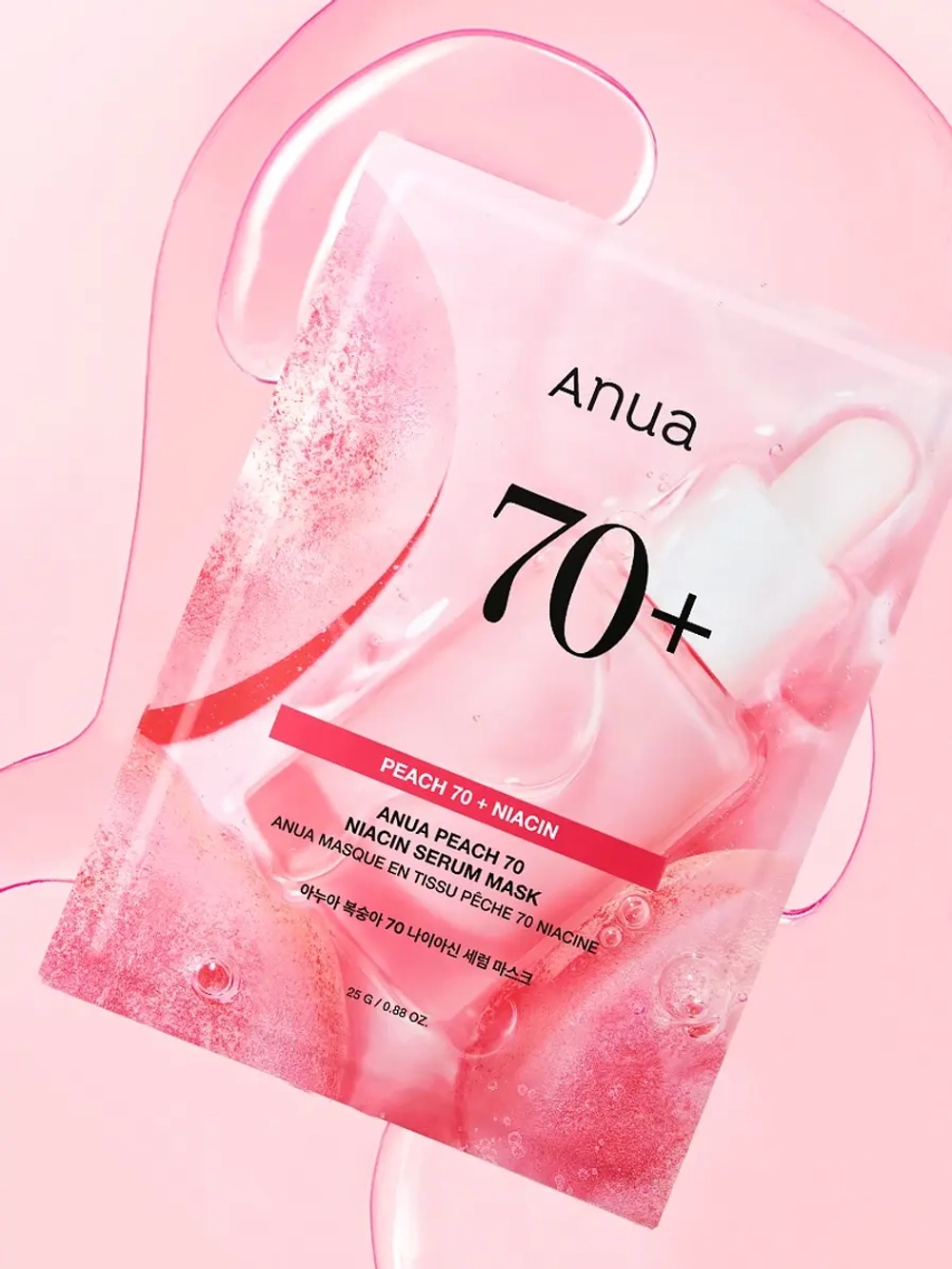 Anua Тканевая маска с экстрактом персика и ниацинамидом для сияния кожи Peach 70% Niacin Serum Mask 25 мл