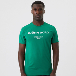 Мужское теннисное поло Björn Borg Print T-Shirt Men - Green