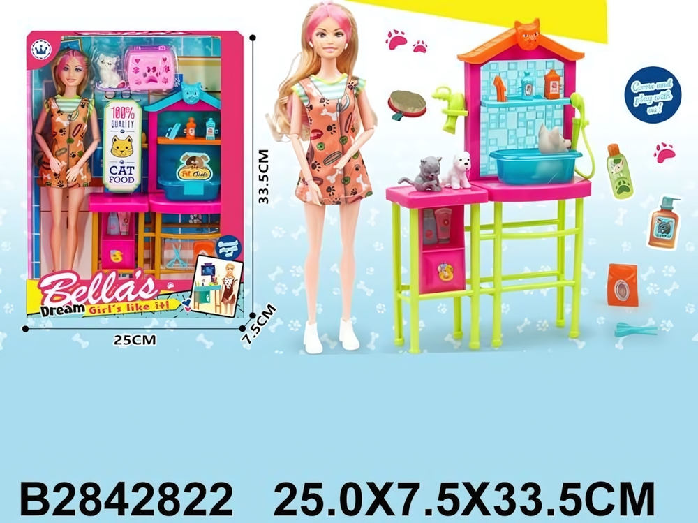 Кукла тип Модель на шарнирах с аксессуарами, коробка JX500-39