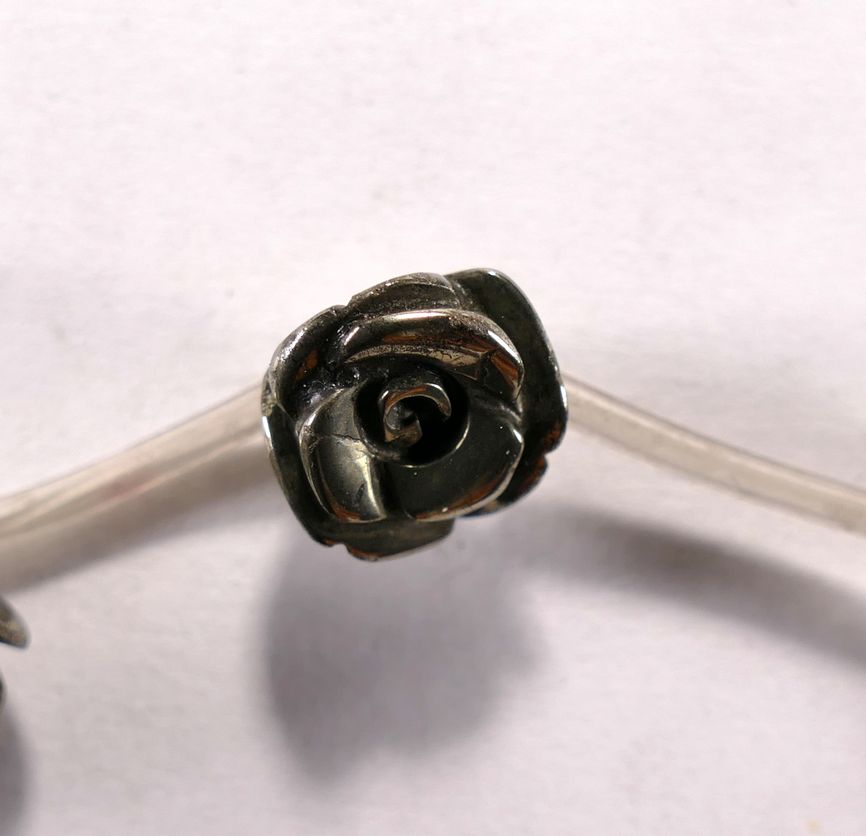 Бусина из пирита, фигурная, 12 мм (роза, гладкая)