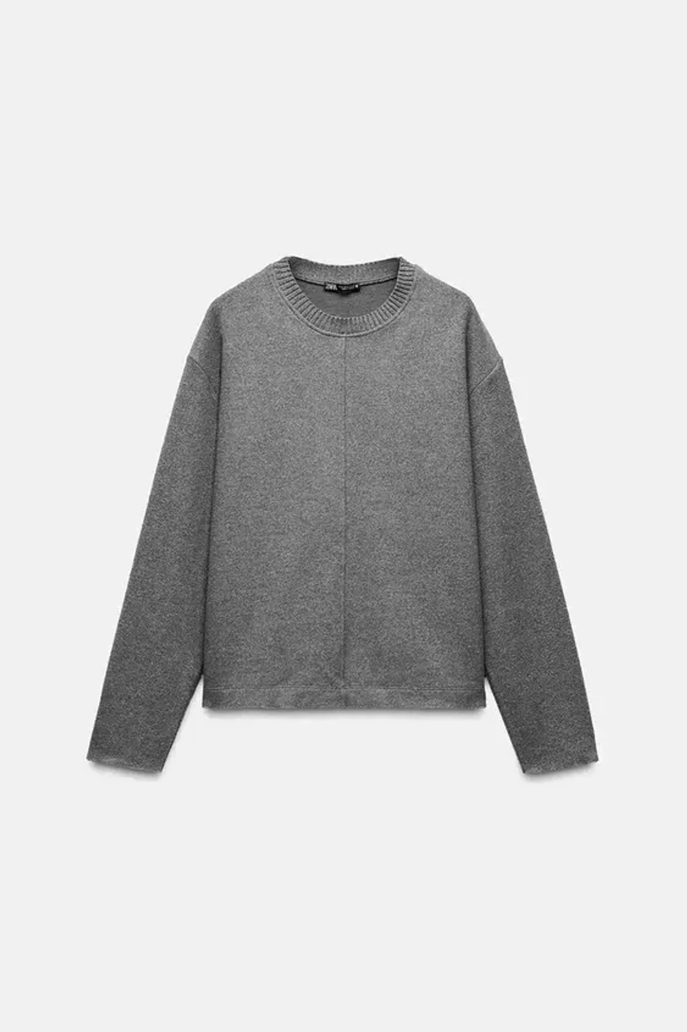 ZARA МЯГКИЙ СВИТЕР, АНТРАЦИТОВО-СЕРЫЙ