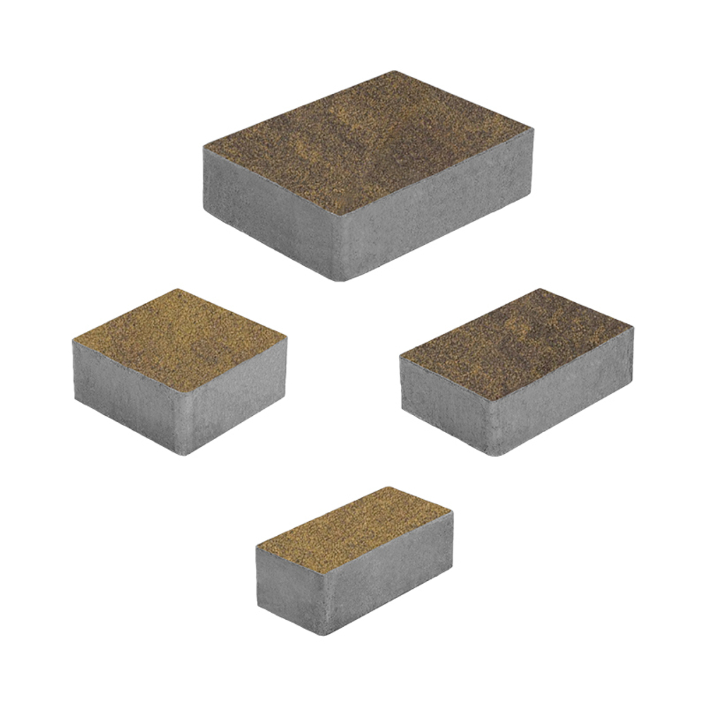 Тротуарная плитка МЮНХЕН - Листопад гранит Янтарь, комплект из 4 видов плит
