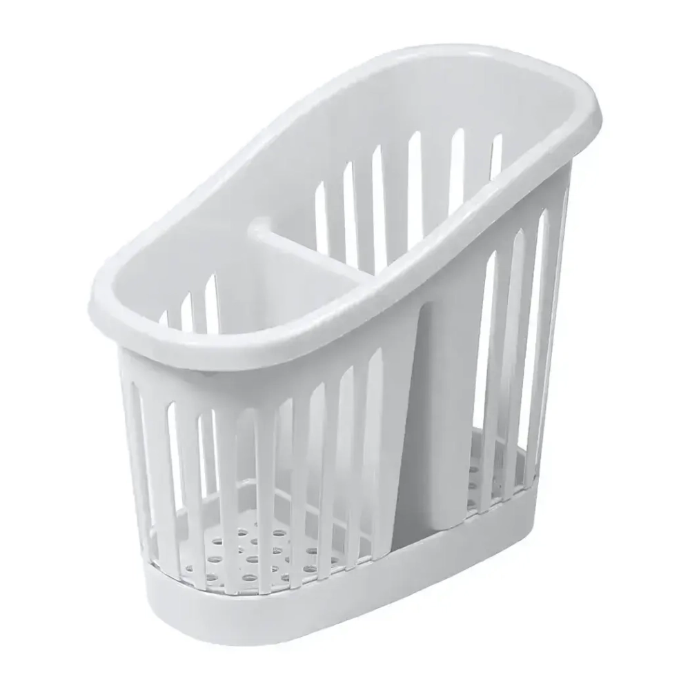 Сушилка для столовых приборов 2-х секционная Белый Ротанг 0,144,09х0,168м