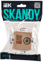 SKANDY Розетка двойная TV+RJ45 кат.6 SK-A15Sa песочный IEK