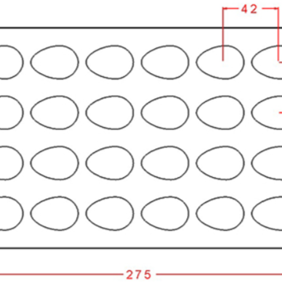 922 | Форма для шоколадных изделий (275*175 мм)