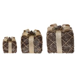 GAEM Набор из 3 декоративных изделий "Подарки", L28 W27 H31 см