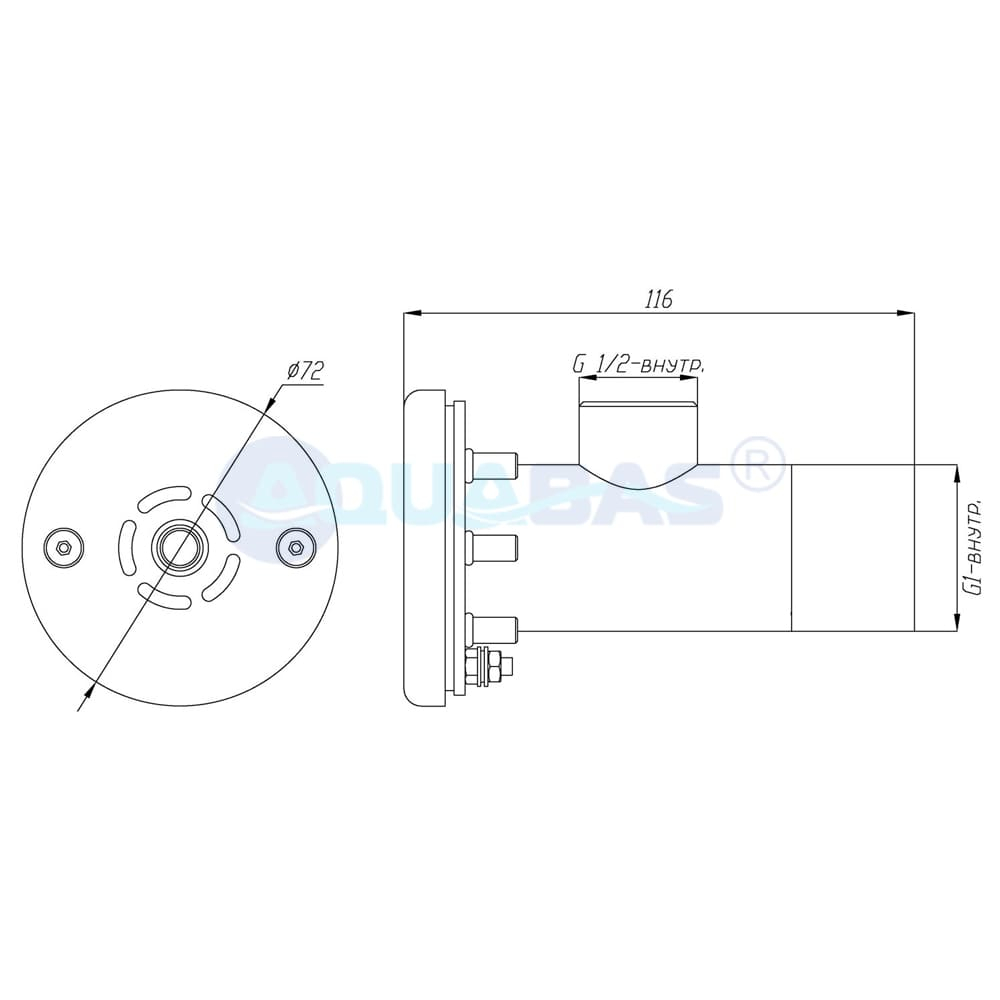 ФГ.05 Форсунка гидромассажная 5-7 м3/ч G 1" (внутр.)