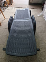 Шезлонг пластиковый, GARDEN RATTAN Pool, антрацит