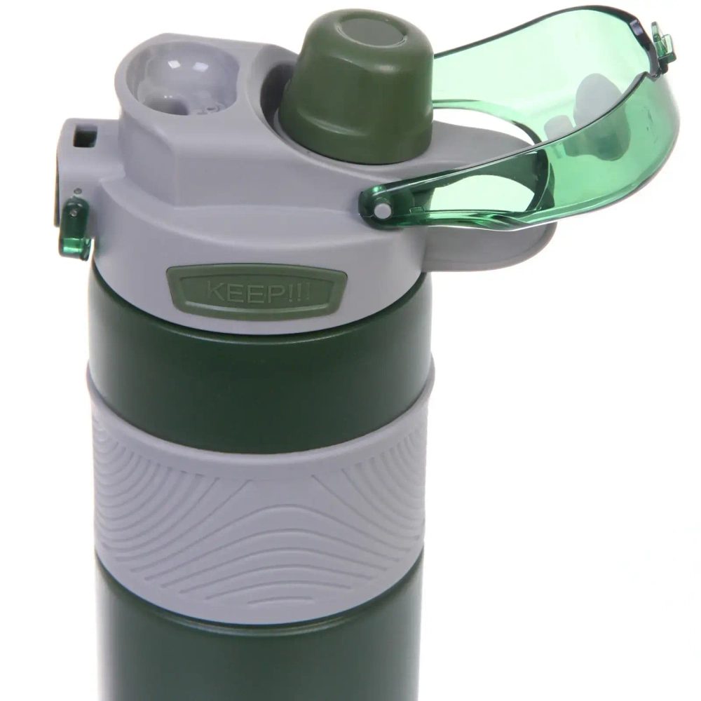 Термос 600мл «Фитнесс», цвет зеленый