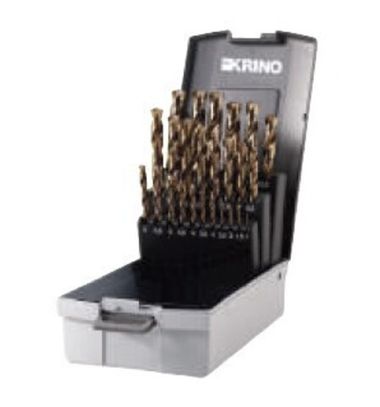 Набор сверл по металлу из быстрорежущей стали HSS+CO 1-13мм 25пр Krino 1155302