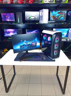 Игровой компьютер с монитором 27 дюйма, i7 8 ядер, Озу-16GB, AMD Radeon RX580 8GB, SSD 512GB, Windows 11