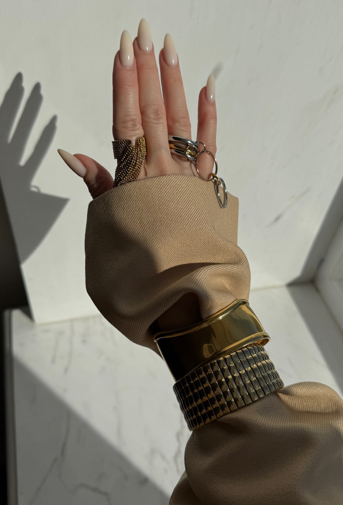 Браслет ШИРОКИЙ КВАДРАТ gold