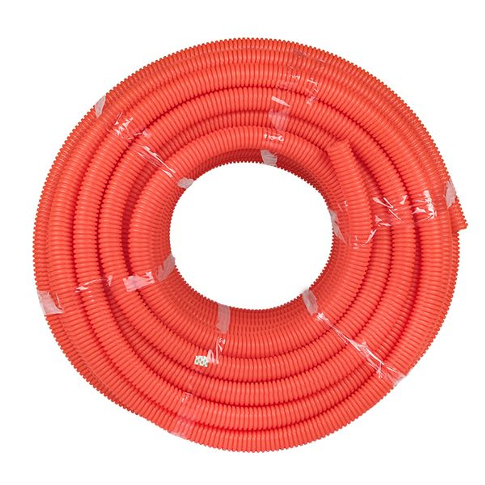 Труба гофр. ПНД с протяжкой d32 мм (50 м) оранжевая EKF-Plast (50.00 шт.)