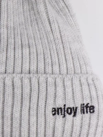 Шапка детская осенняя со снудом серая