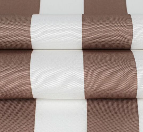 Оксфорд 600 D ткань уличная износостойка водоотталкивающая, ПОЛОСКА бежево-белая, шир. 1,5 м