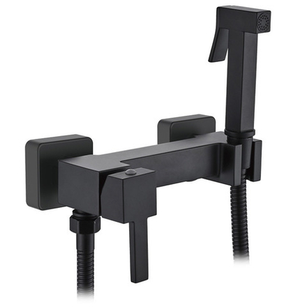 RL5398B-7 Гигиенический душ со смесителем черный накладной LEDEME