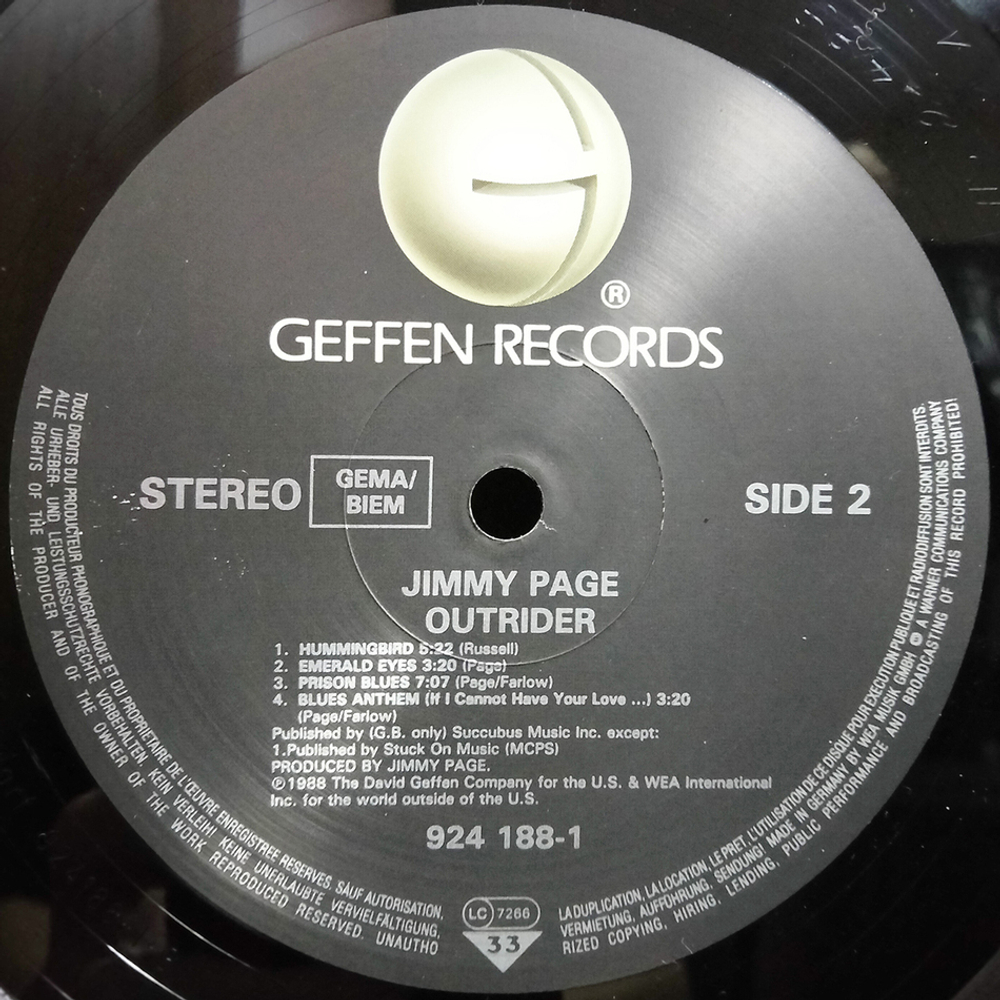 Jimmy Page / Outrider (LP)