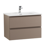 Тумба с раковиной подвесная BelBagno KRAFT-700-2C-SO-CO Бежевый матовый, раковина белая BB700ETL