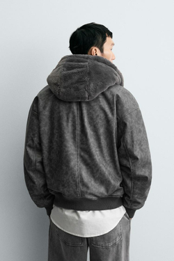 ZARA БОМБЕР REVERSIBLE, АНТРАЦИТОВО-СЕРЫЙ