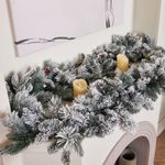 Хвойная гирлянда заснеженная "Glace" литая+пвх
