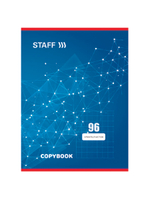Тетрадь А4 96 л. STAFF Basic скоба, клетка, офсет №2, обложка картон