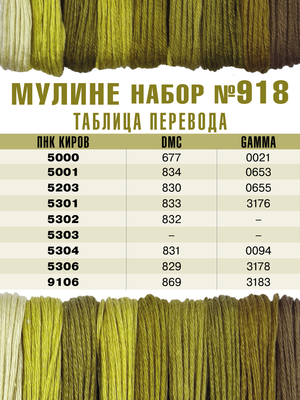 Наборы ниток мулине для вышивания ПНК Киров 9 шт.