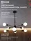 Люстра под лампу LOFT SPUTNIK-8E27-BL 8хЕ27 черный IN HOME