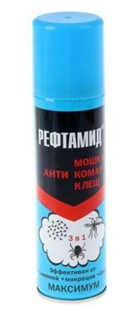 Аэрозоль Рефтамид Максимум 3в1 АнтиМошка/Комар/Клещ 147мл/Сибр/12