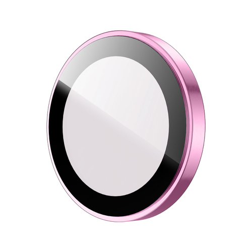 Защитное стекло на камеры для смартфона iPhone 16 и 16 Plus, серия HAWK Series Camera Lens Protector, рамки из алюминия розового цвета (Rose Pink)