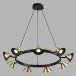 8233/9 COMFI LN25 209 черный/золото, металл Подвесной светильник GU10 LED 9*7W 220V LAMINA