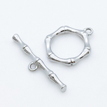 Замок-тоггл, цвет серебро, размер 15*12 мм, цена за 1 шт