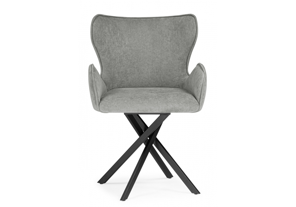 Стул на металлокаркасе Woodville Карлайл антрацитовый brendy stone 28, черный, ножки черные