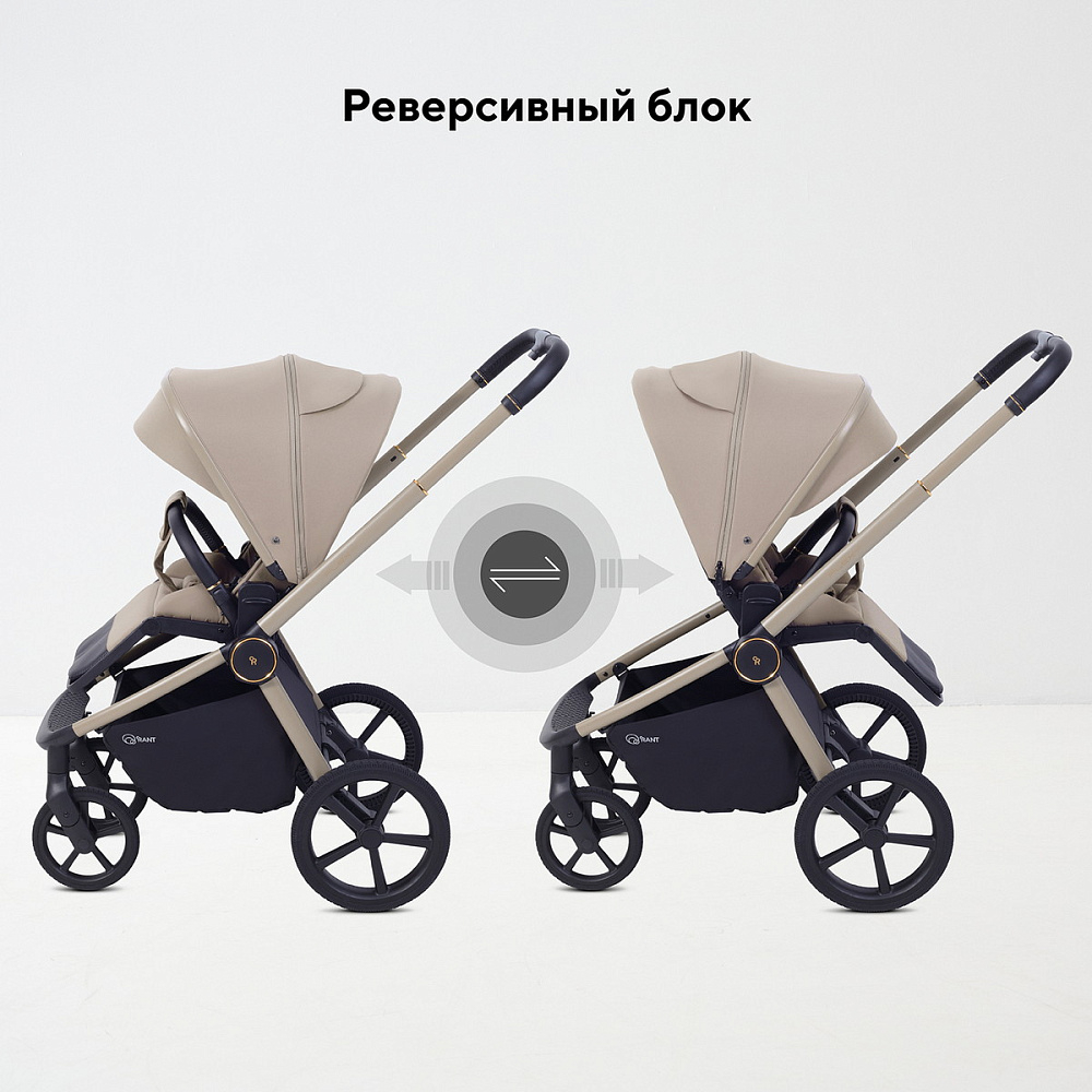 Детская коляска Rant Flex Therm Soft 3 в 1 с автокреслом Cruise Black Sandy Beige