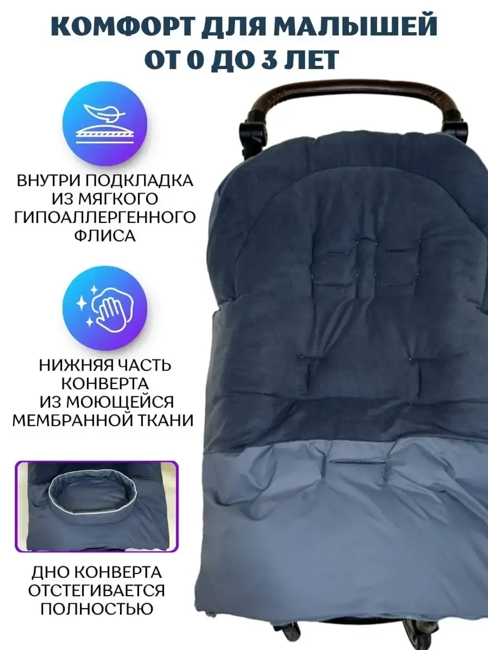 конверт в коляску зима весна для прогулок