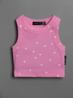 Летний кроп топ трикотажный детский