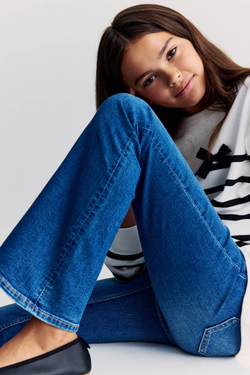 H&M Джинсы Flared Leg с заниженной талией, синий