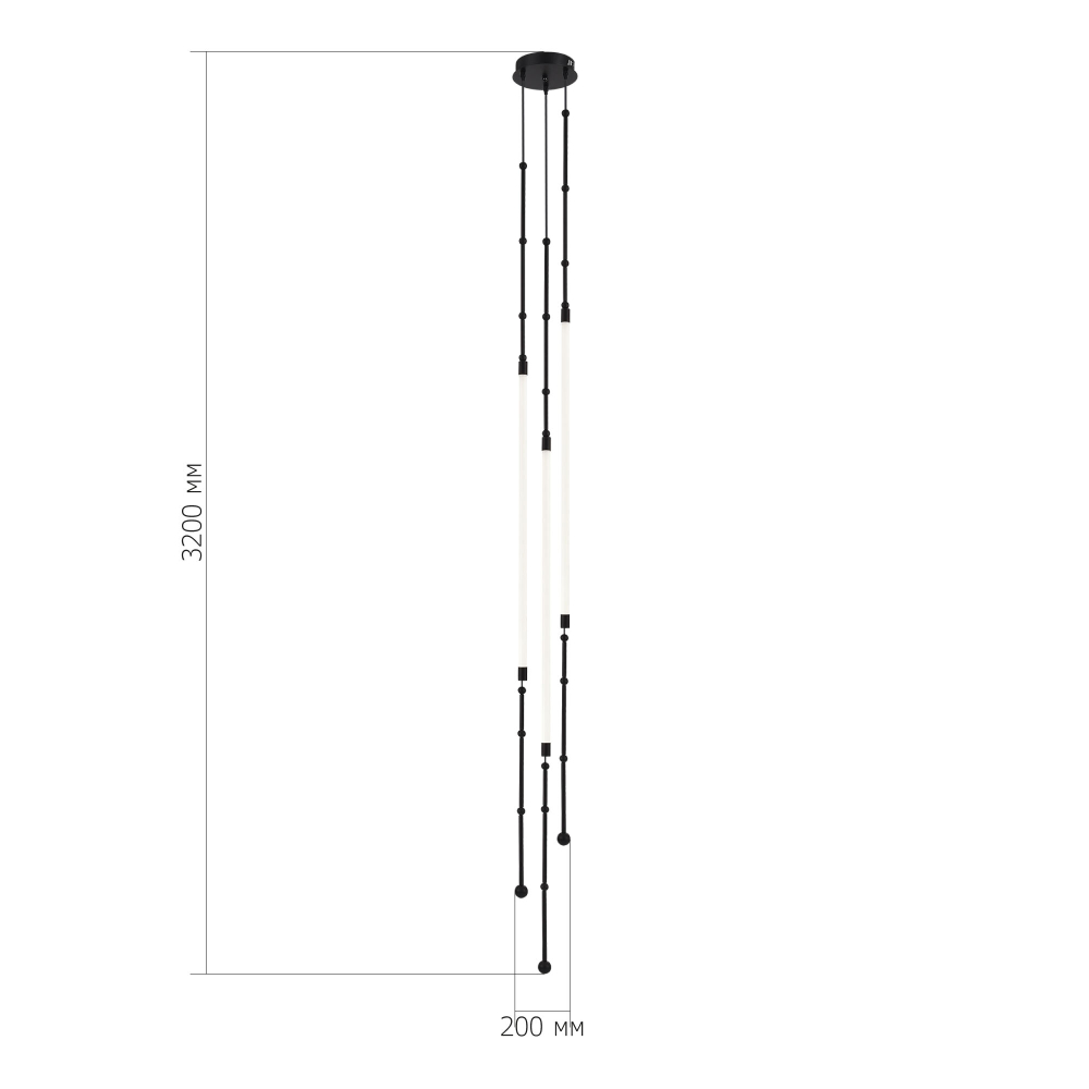 SL6132.405.45 Светильник подвесной ST-Luce Черный/Белый LED 1*15W 3000K STRAP