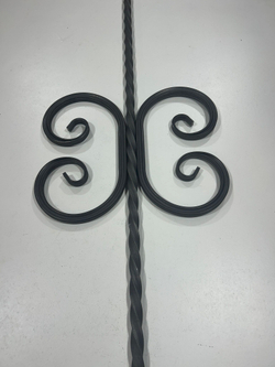 Кованый элемент Вензель 270x150 мм профильная труба 15х15мм