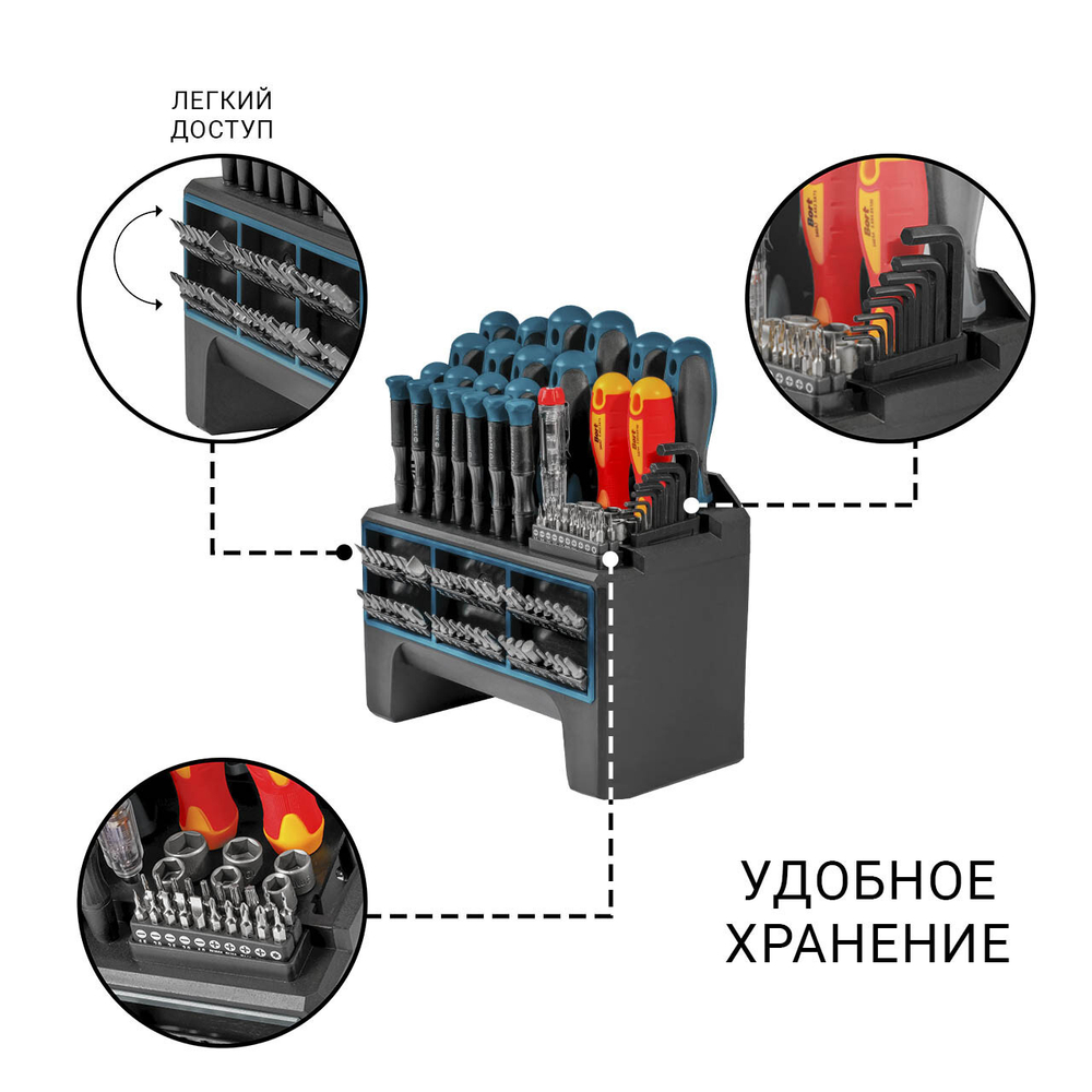 Набор ручного инструмента Bort BTK-114