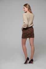 Юбка короткая леопардовая магазин