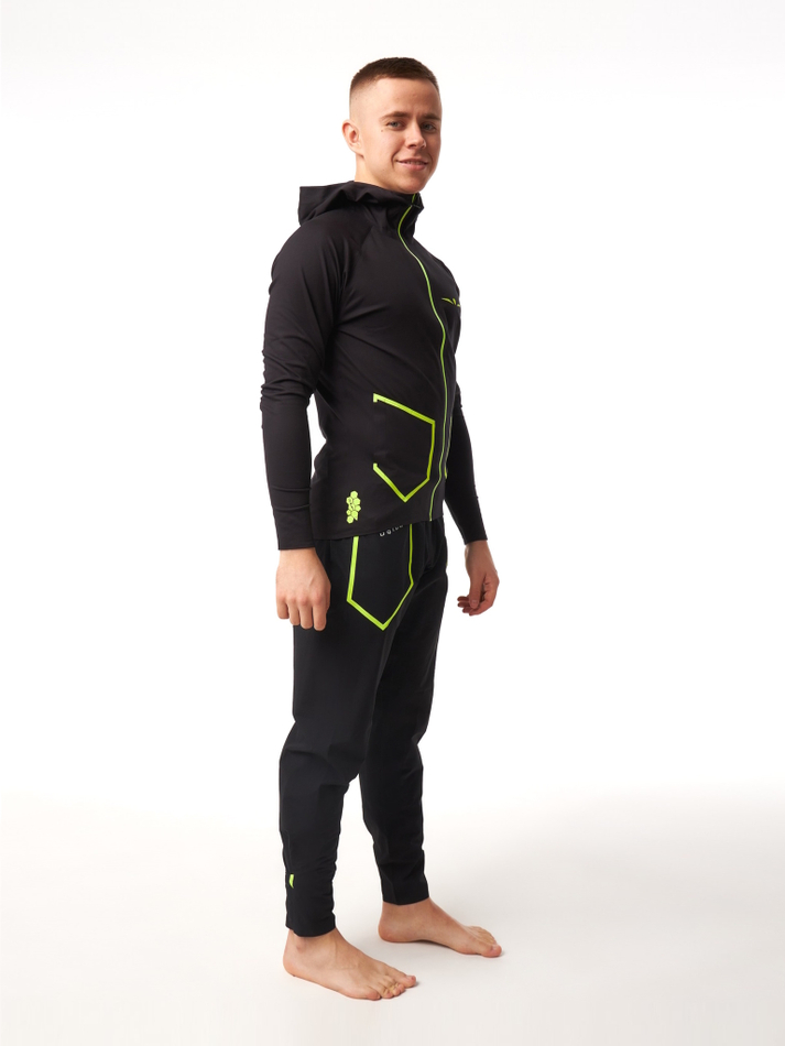 ХУДИ МУЖСКОЕ HOODIE | BLACK/YELLOW