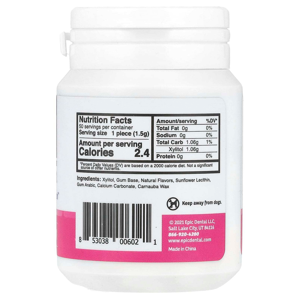 Epic Dental, ксилитол, жевательная камедь, без сахара, 50 шт.