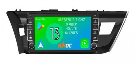 Магнитола для Toyota Corolla 2013-2016 - Airoc AB-1103 (кнопки и крутилки), Android 13, TS20, 6/128Гб, SIM-слот, CarPlay